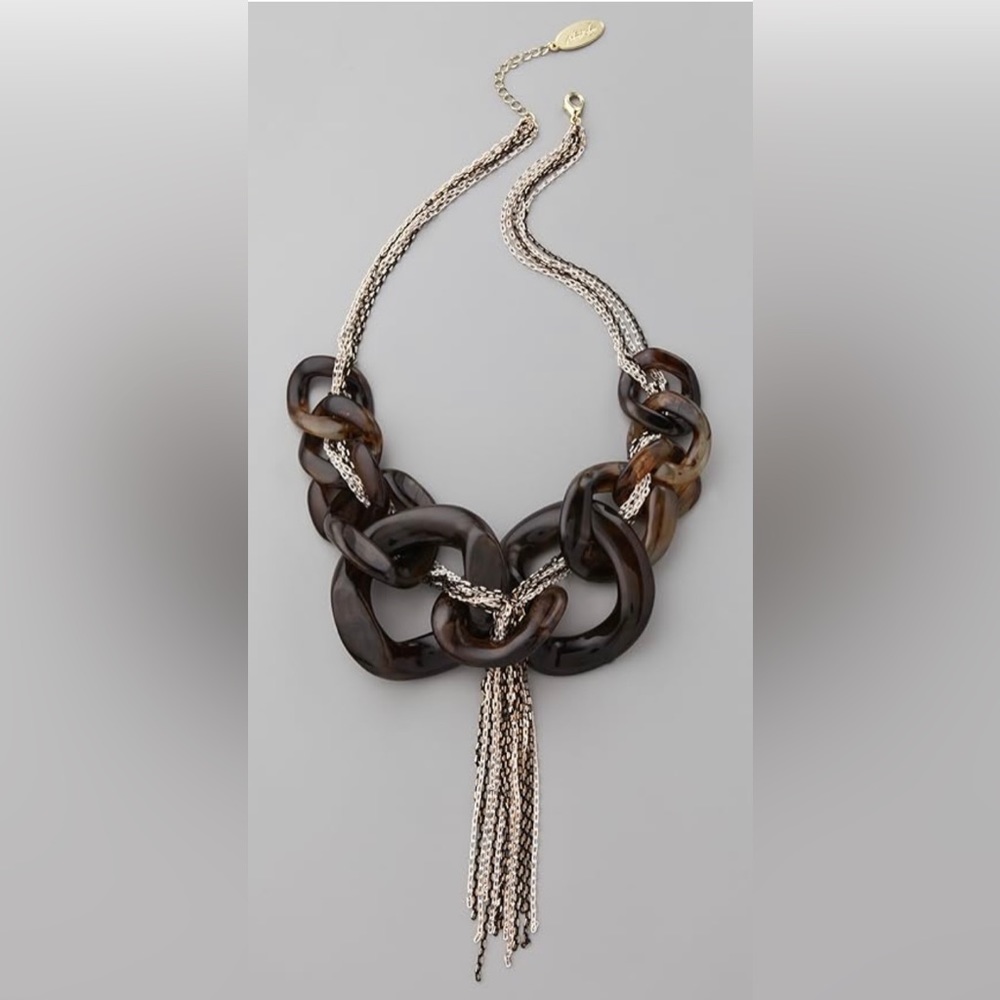 Adia Kibur Resin Link and Chain Necklace